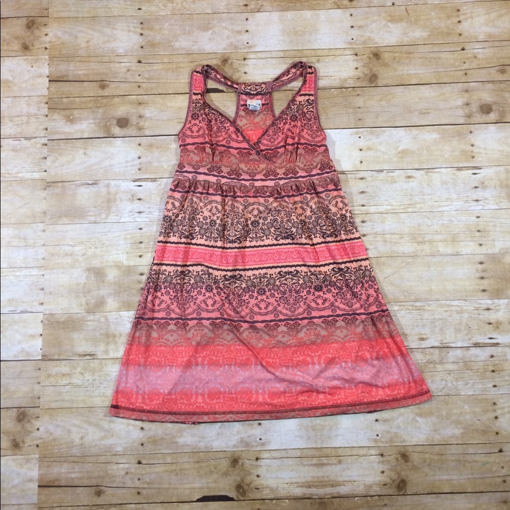 Mudd peach, orange, brown casual sundress